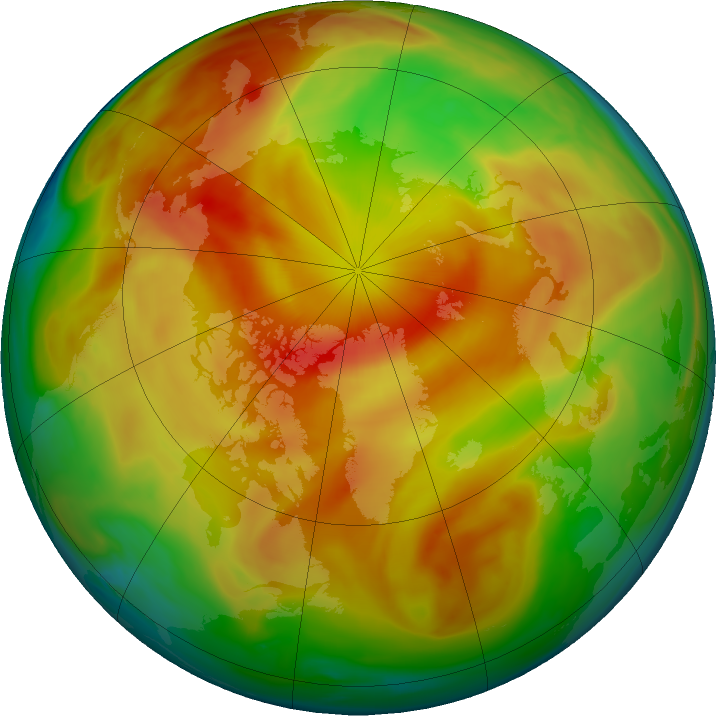 Arctic ozone map for 29 March 2017